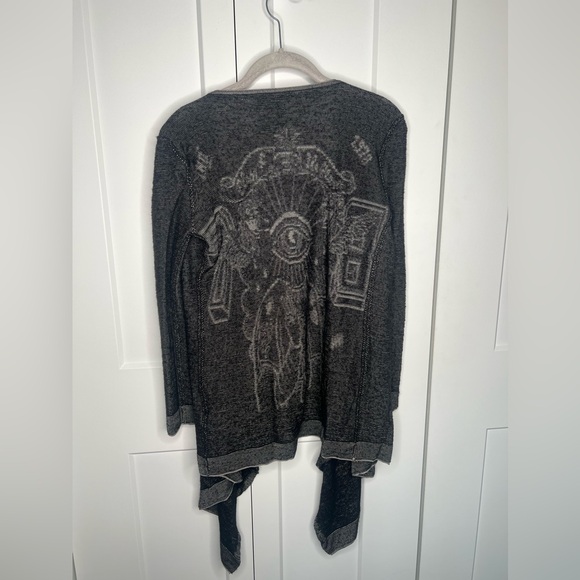 Diesel Evil Eye Open Knit Wool Blend Cardigan Sweater Women’s Size Small - Picture 7 of 8